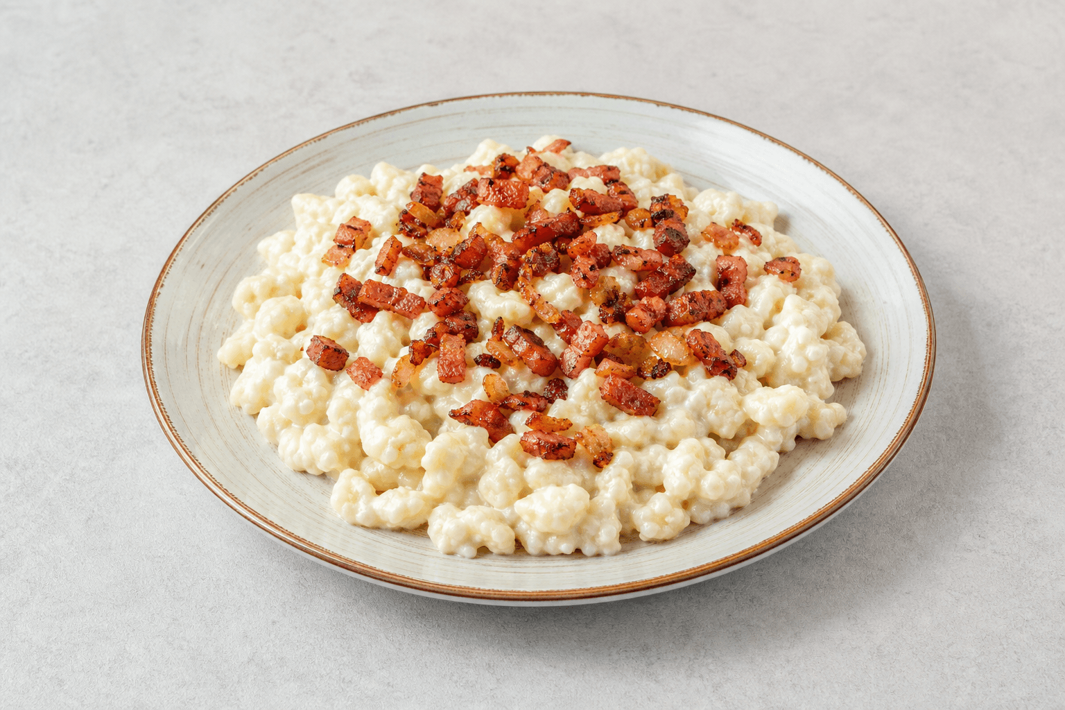 Photorealistic Bryndzove halusky menu-main p05 food image by VDAMO