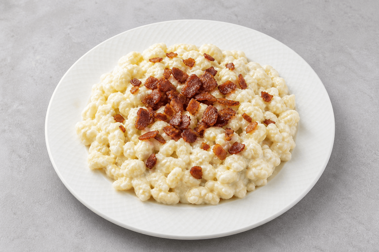 Photorealistic Bryndzove halusky menu-main p09 food image by VDAMO