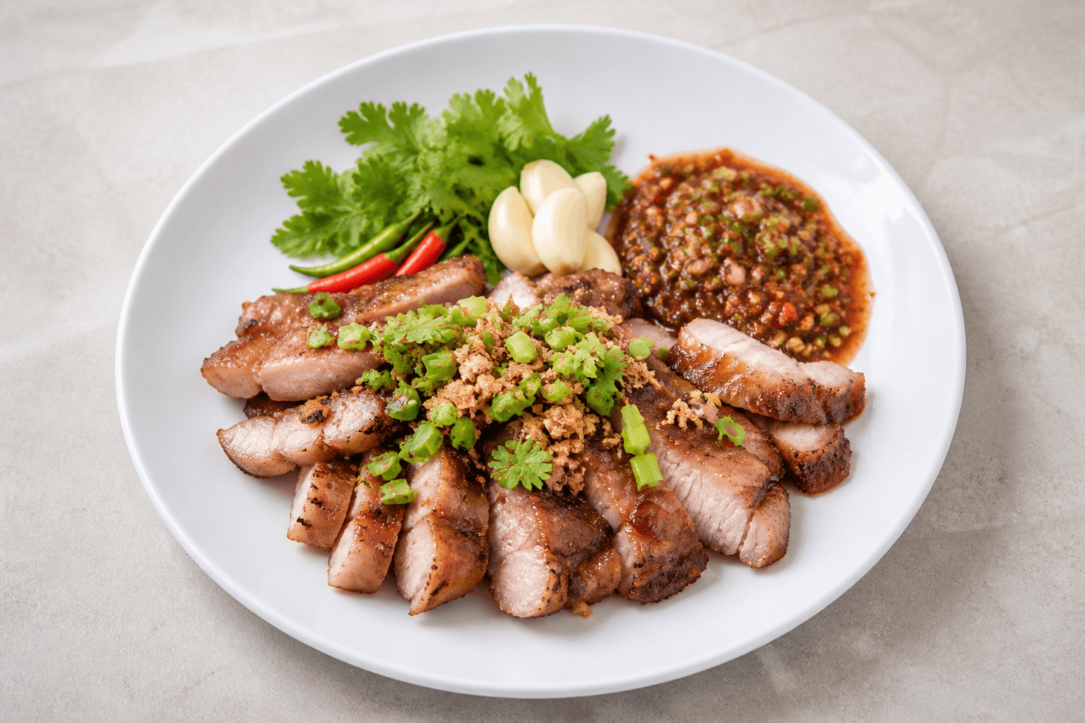 รูปอาหาร คอหมูย่าง menu-main p01 โดย VDAMO