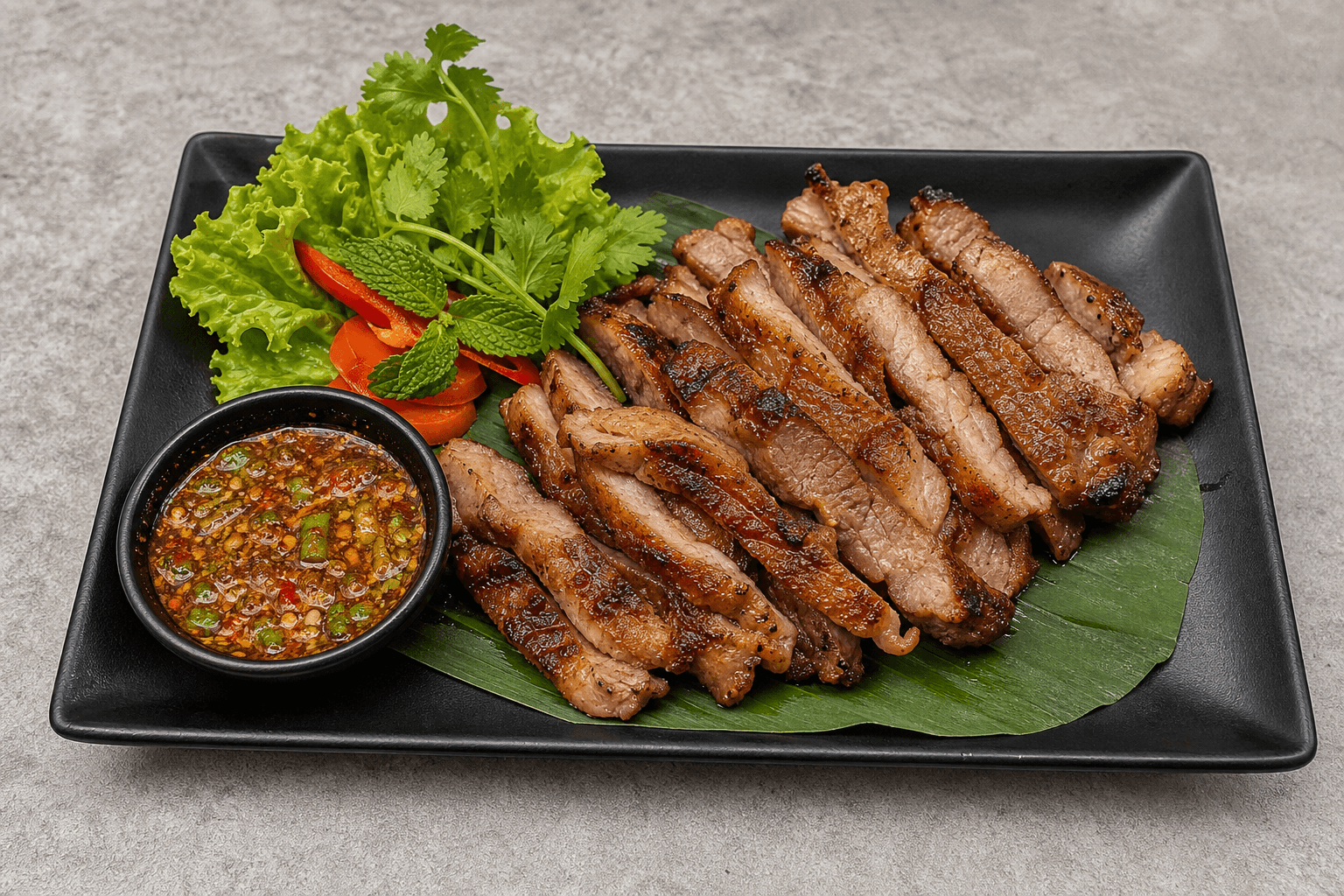 VDAMO Speisebild: Thai grilled pork neck menu-main p02