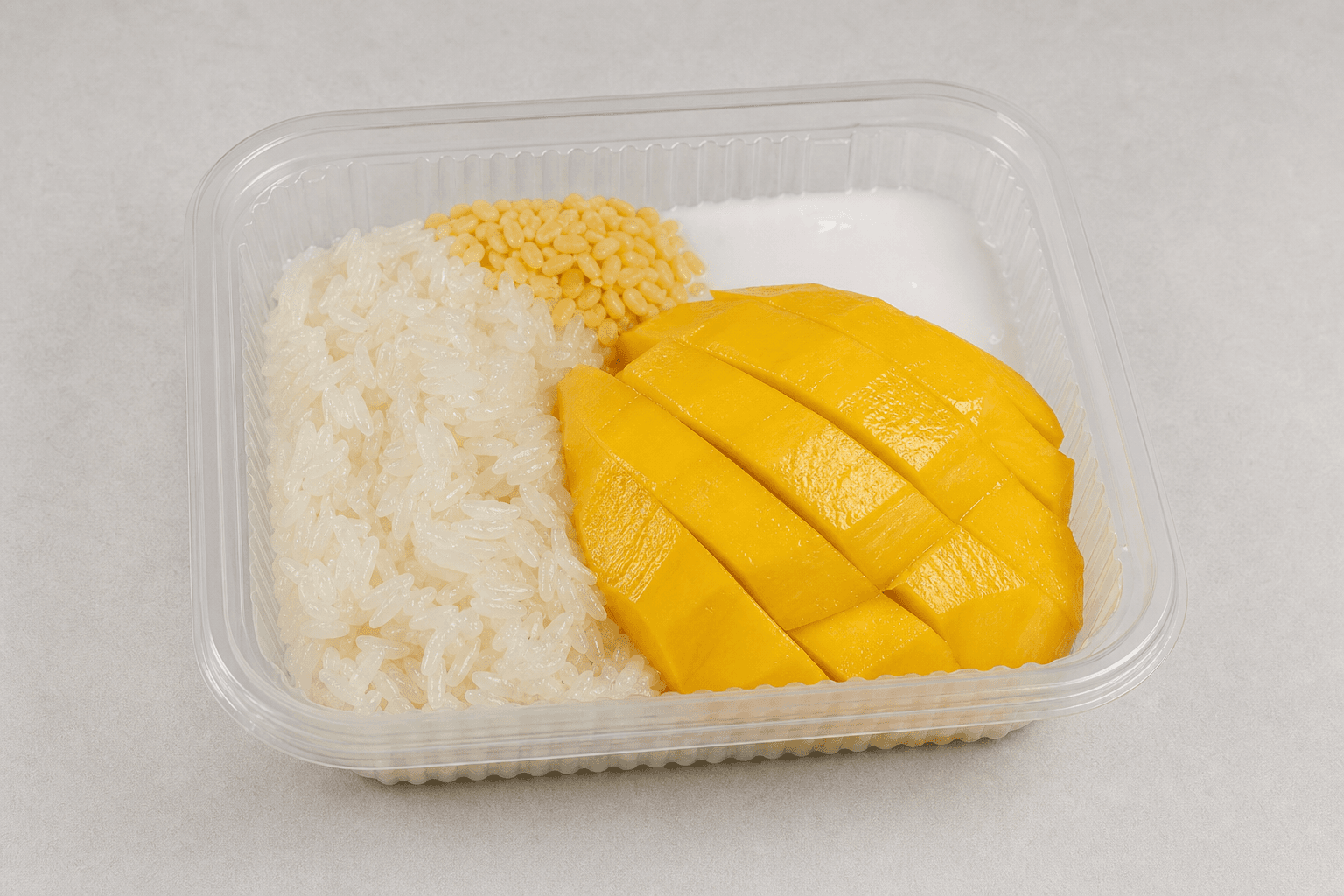 Photorealistic Mango sticky rice delivery box menu-main p03 food image by VDAMO