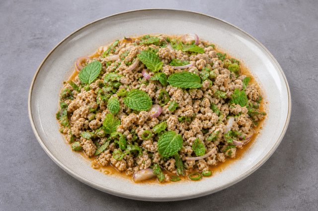 Photorealistic Larb moo menu-main p10 food image by VDAMO