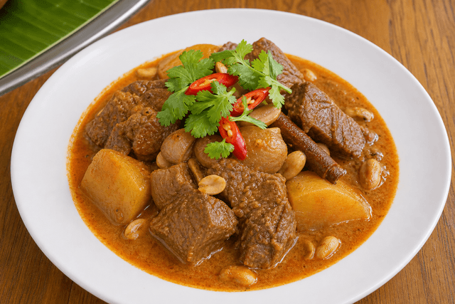 Photorealistic Massaman curry menu-main food image by VDAMO