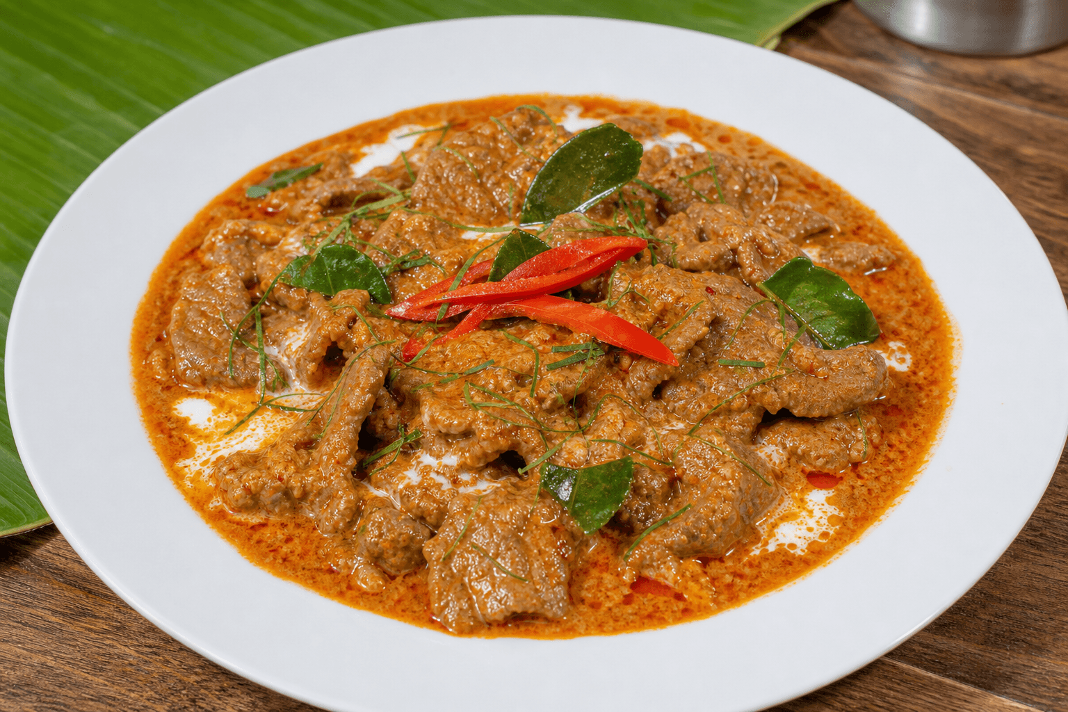 Photorealistic Panang curry menu-main food image by VDAMO
