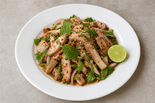 Photorealistic Nam tok moo menu-main p01 food image by VDAMO