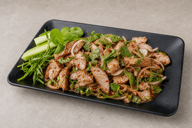 Photorealistic Nam tok moo menu-main p02 food image by VDAMO