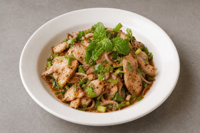 Photorealistic Nam tok moo menu-main p04 food image by VDAMO