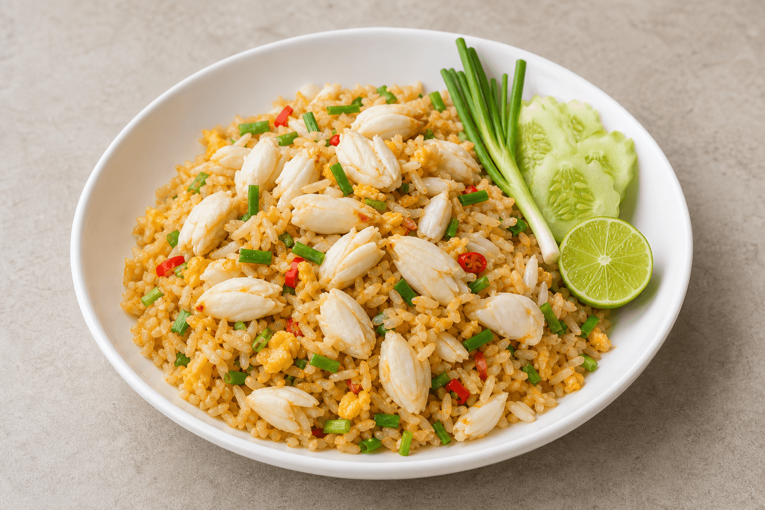 Photorealistic Thai crab fried rice menu-main p04 food image by VDAMO