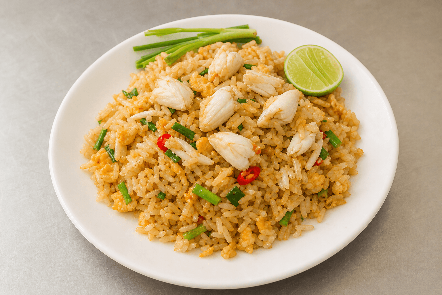 Photorealistic Thai crab fried rice menu-main p09 food image by VDAMO
