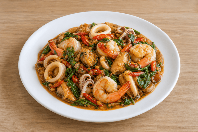 VDAMO Speisebild: Spicy basil seafood style 001 P01