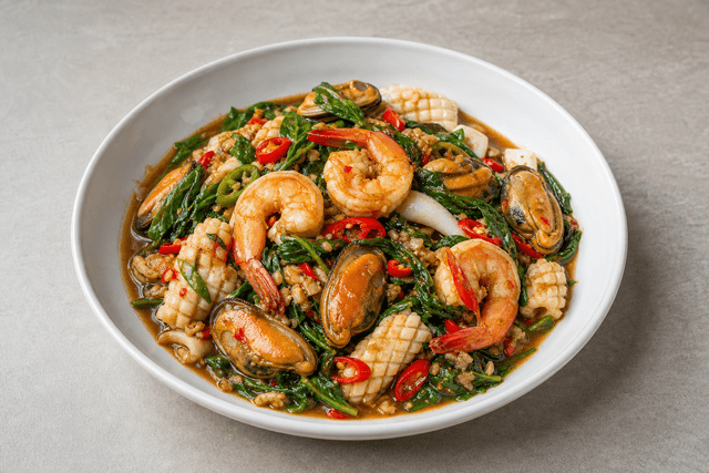 VDAMO Speisebild: Spicy basil seafood style 001 P04