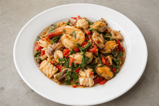 VDAMO Speisebild: Spicy basil seafood style 037 menu-main p01