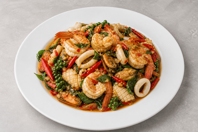VDAMO भोजन छवि: Spicy basil seafood style 133 menu-main p01