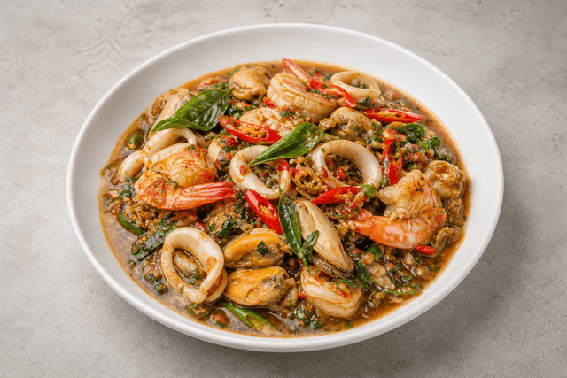 VDAMO भोजन छवि: Spicy basil seafood style 133 menu-main p04