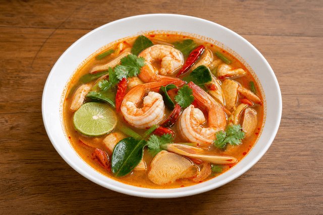 Photorealistic Tom yum goong menu-main p01 food image by VDAMO