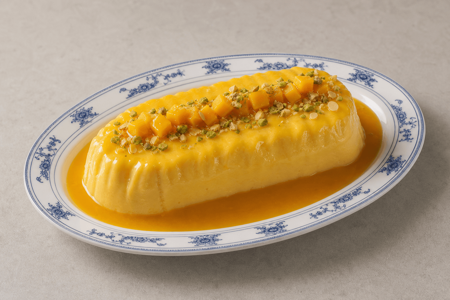 Photorealistic TN Mango pudding cup dessert menu-main p03 food image by VDAMO