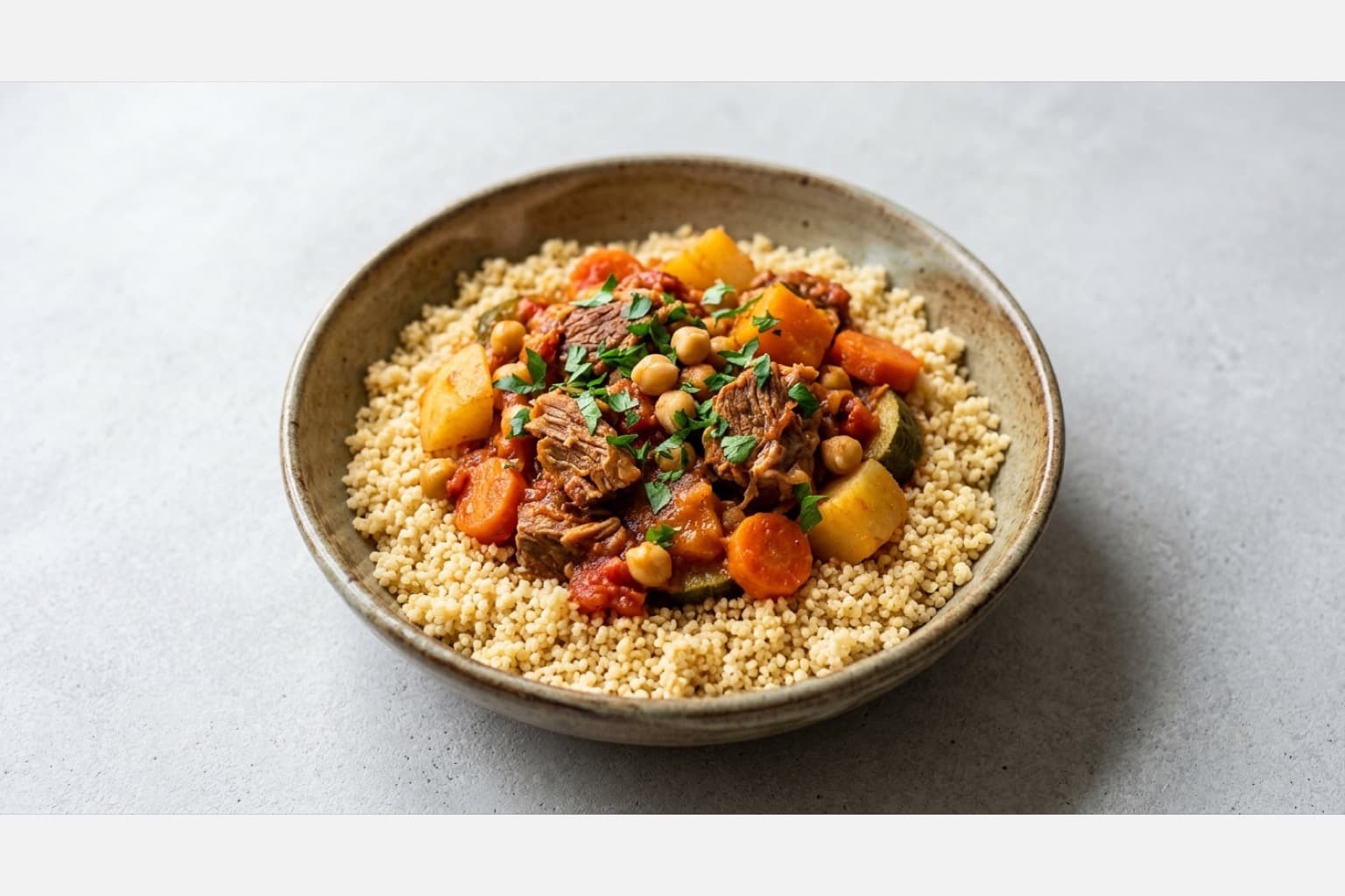 Photorealistic Tunisian couscous menu-main p04 food image by VDAMO