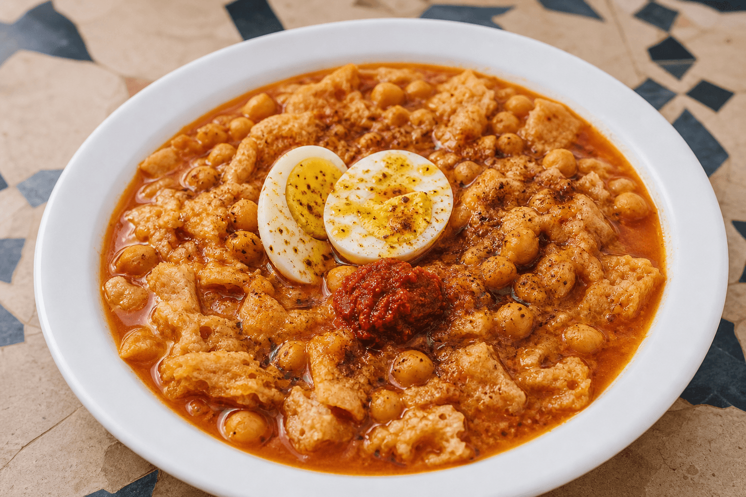 Photorealistic Lablabi menu-main food image by VDAMO