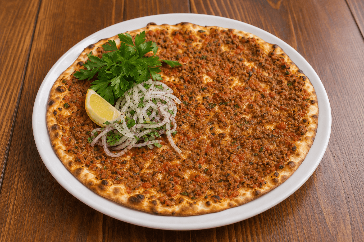 Photorealistic Lahmacun menu-main food image by VDAMO