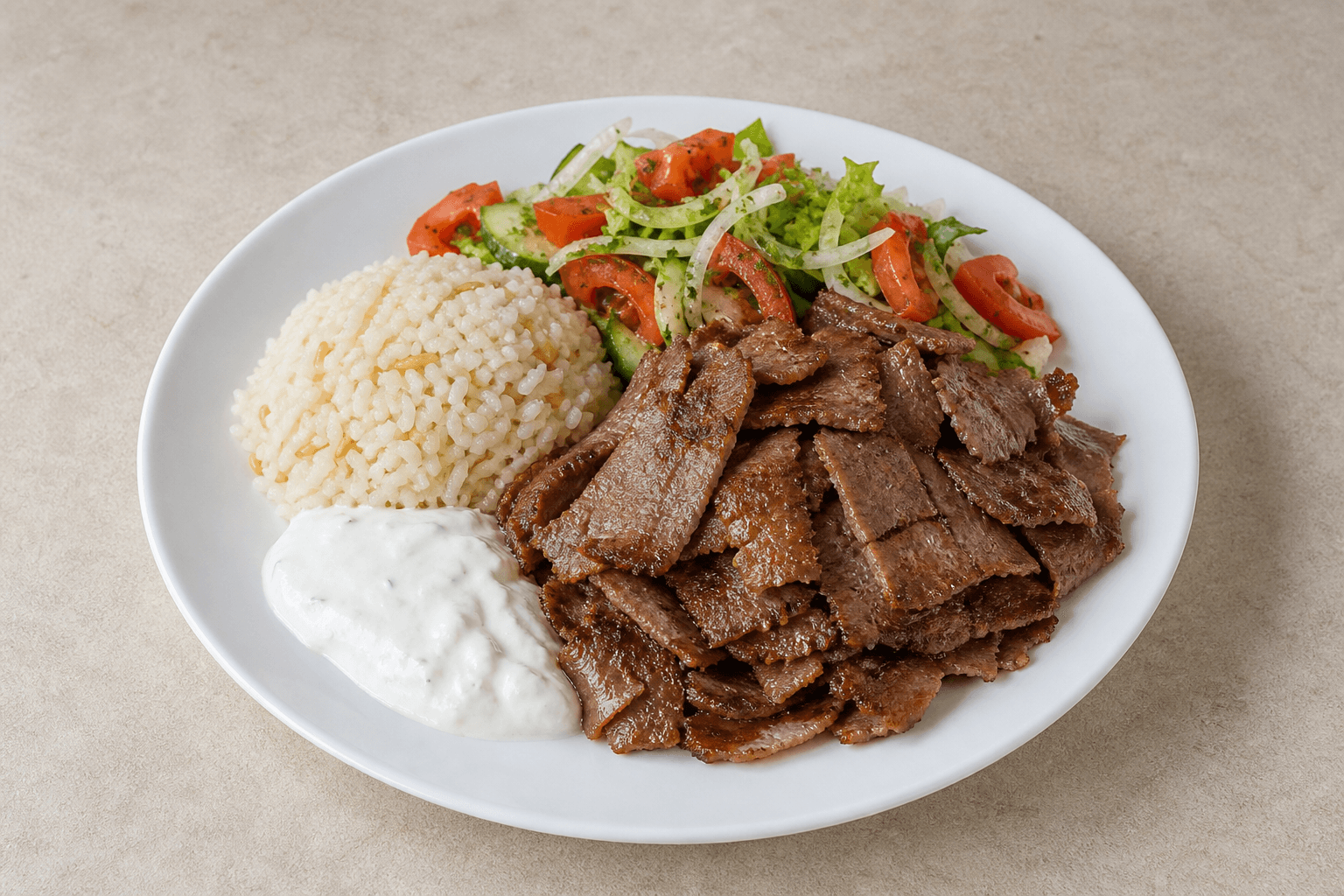 Photorealistic Doner kebab plate P01 food image by VDAMO