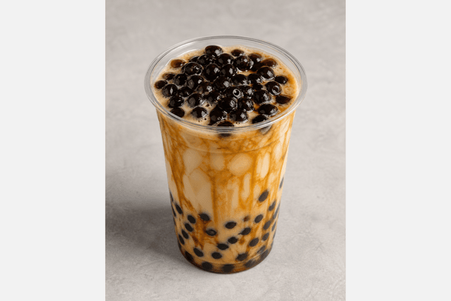 Photorealistic Brown sugar boba milk menu-main p05 food image by VDAMO