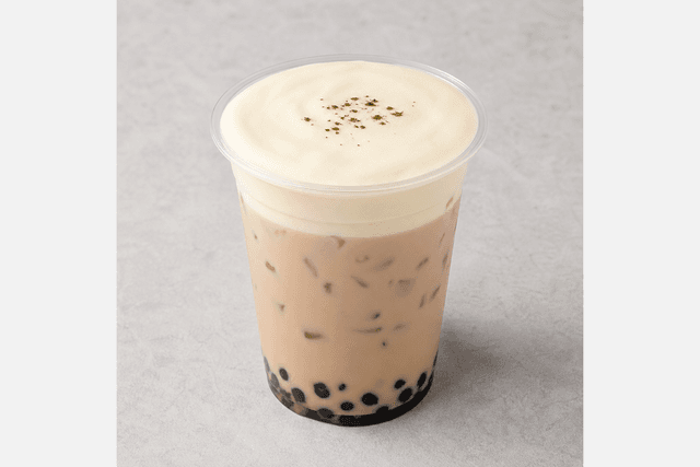 Photorealistic Cheese foam milk tea menu-main p05 food image by VDAMO