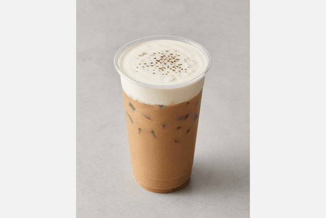 Photorealistic Cheese foam milk tea menu-main p08 food image by VDAMO