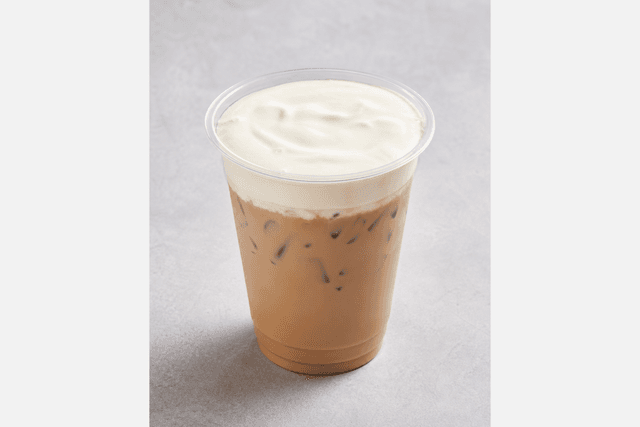 Photorealistic Cheese foam milk tea menu-main p10 food image by VDAMO