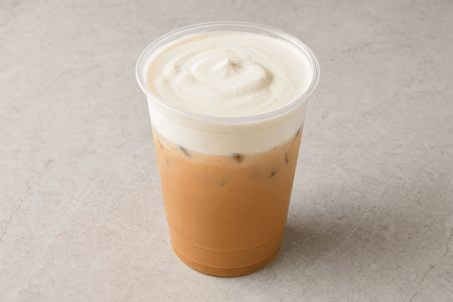 Photorealistic Cheese foam tea menu-main p01 food image by VDAMO