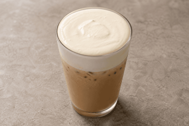 Photorealistic Cheese foam tea menu-main p04 food image by VDAMO
