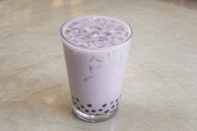 Photorealistic Taro milk tea menu-main p01 food image by VDAMO