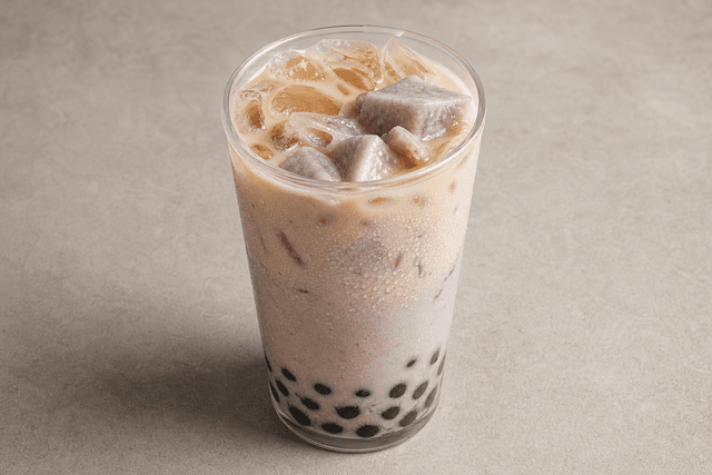 Photorealistic Taro milk tea menu-main p10 food image by VDAMO