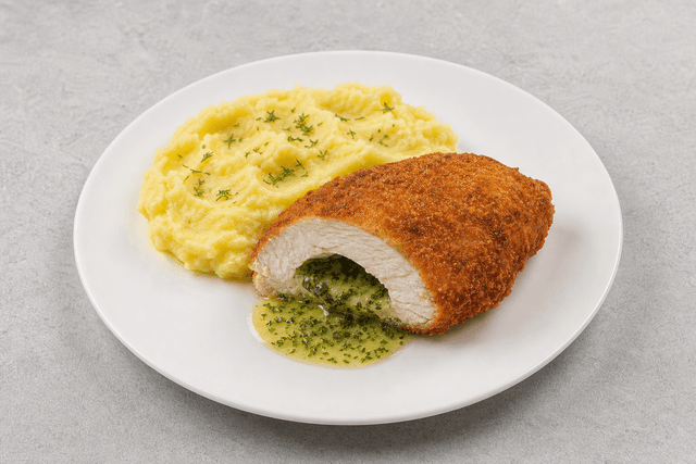 Photorealistic Chicken Kyiv menu-main p03 food image by VDAMO