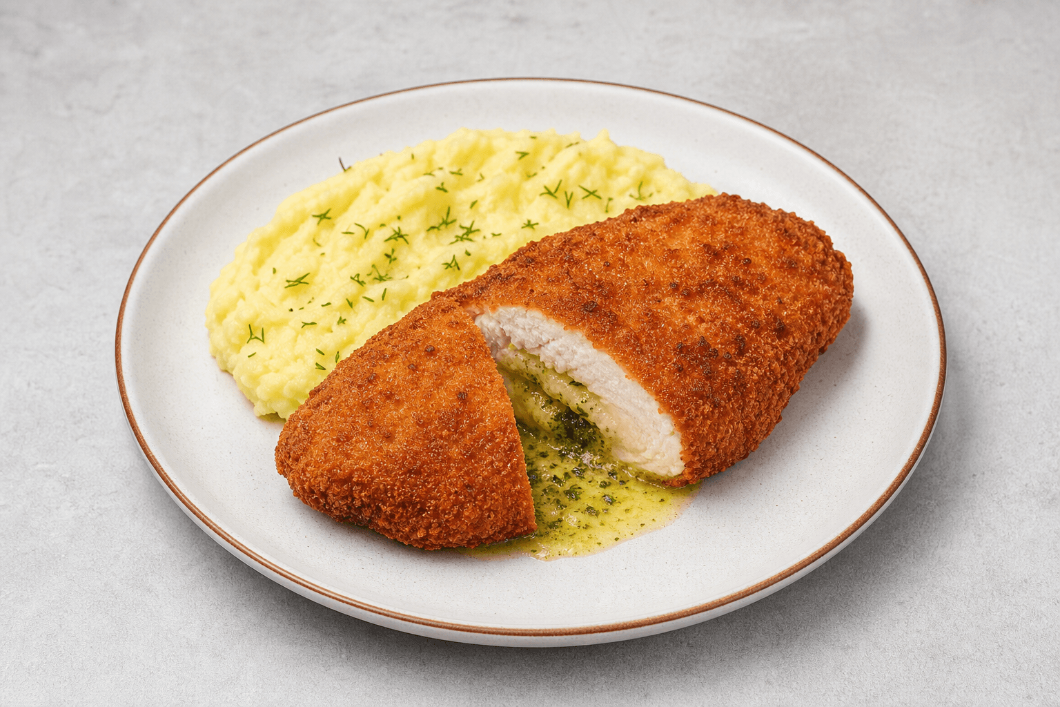 Photorealistic Chicken Kyiv menu-main p04 food image by VDAMO