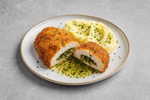 Photorealistic Chicken Kyiv menu-main p05 food image by VDAMO