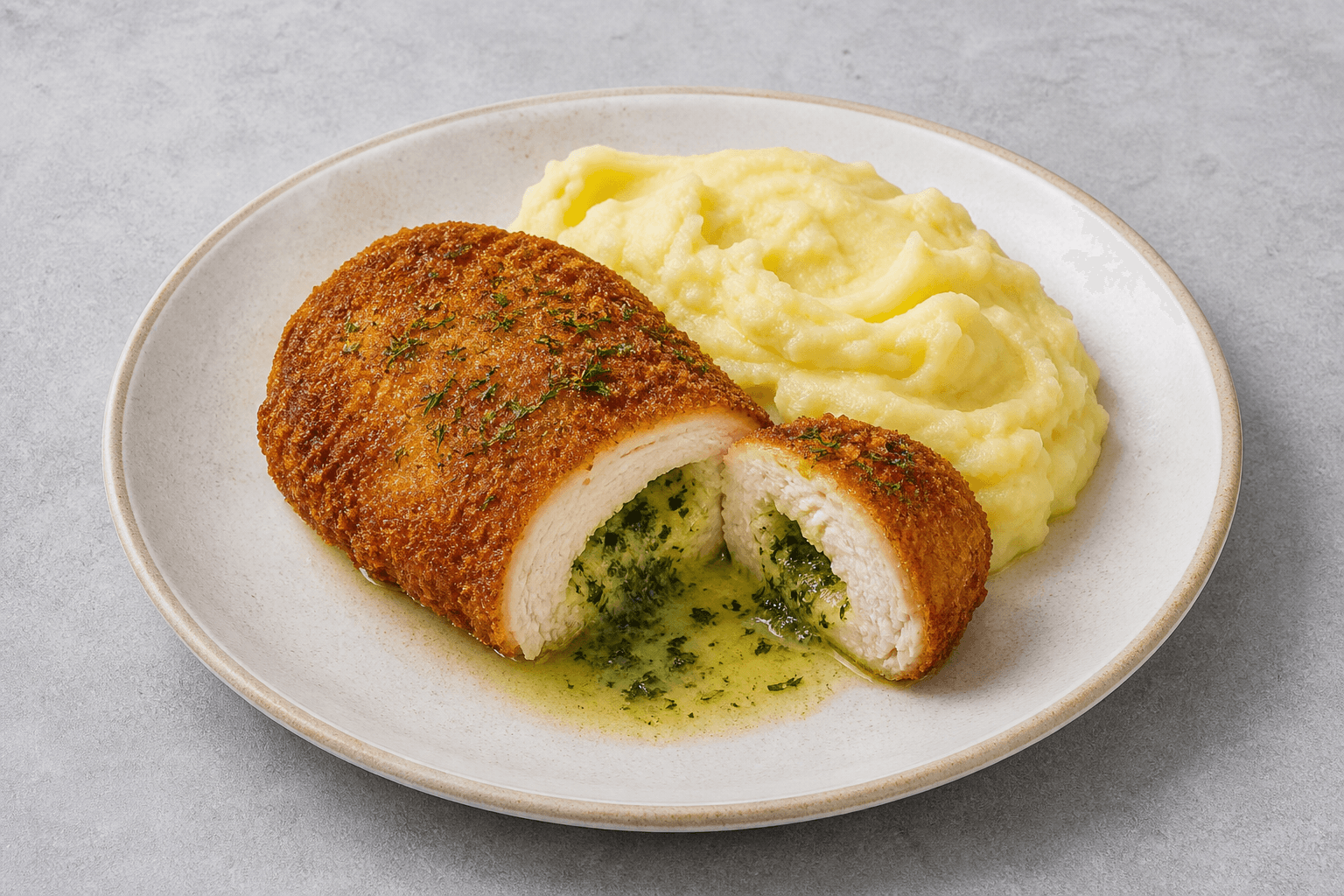 Photorealistic Chicken Kyiv menu-main p06 food image by VDAMO