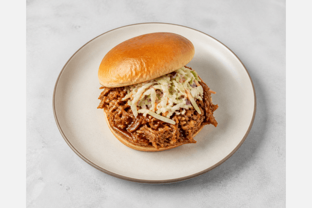 Photorealistic Pulled pork sandwich menu-main p02 food image by VDAMO