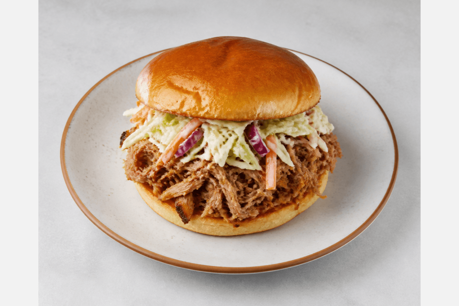 Photorealistic Pulled pork sandwich menu-main p09 food image by VDAMO