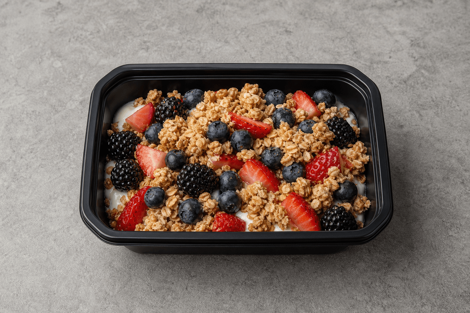 Photorealistic Granola parfait style 024 P06 food image by VDAMO