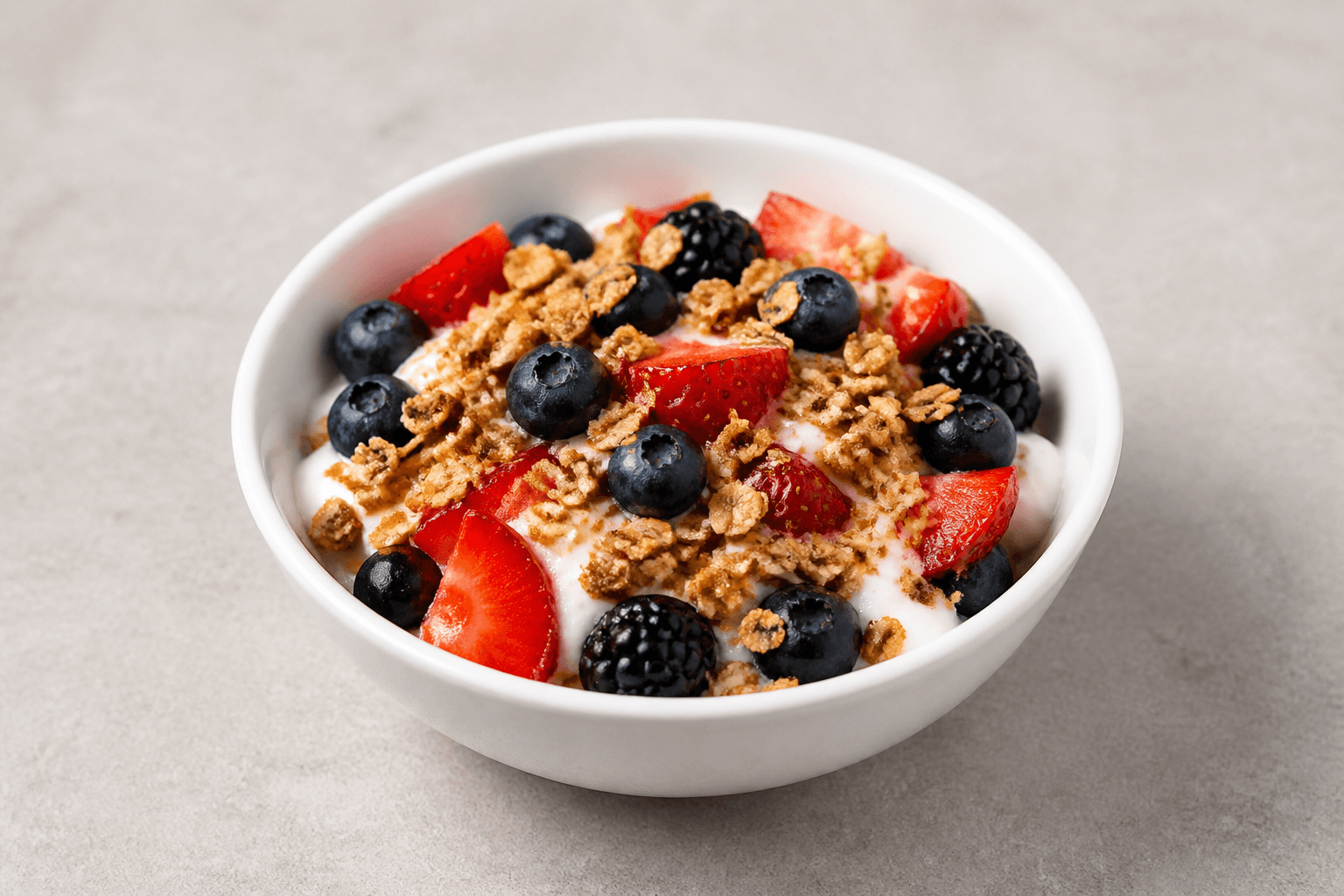 Photorealistic Granola parfait style 024 P09 food image by VDAMO