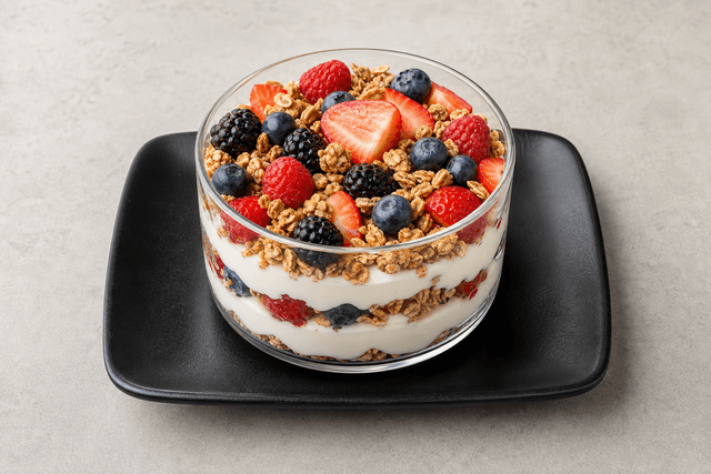 Image culinaire VDAMO : Granola parfait style 096 menu-main p02