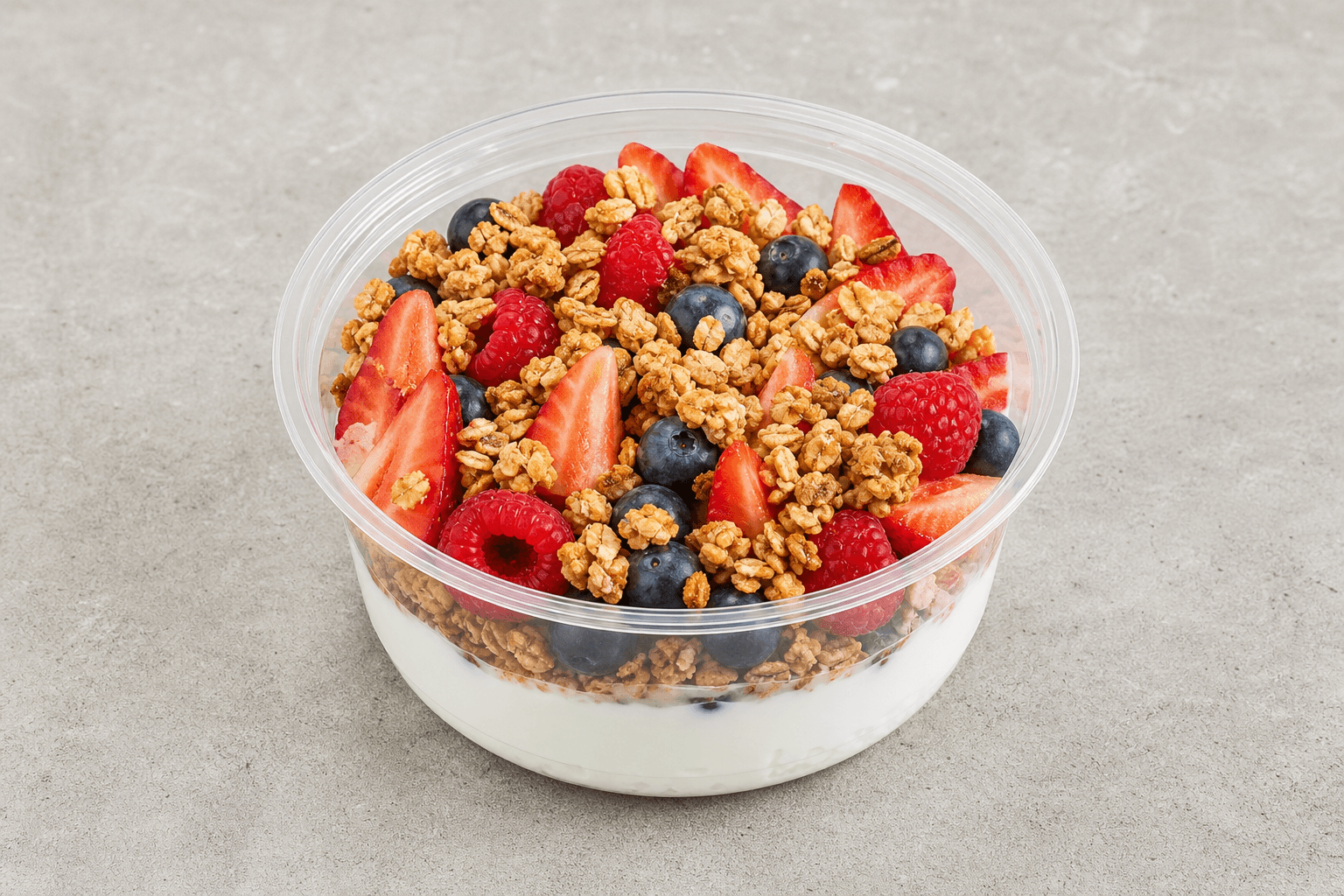 Photorealistic Granola parfait style 096 P07 food image by VDAMO