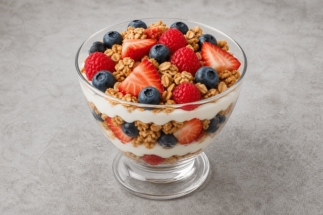 VDAMO भोजन छवि: Granola parfait style 120 menu-main p01
