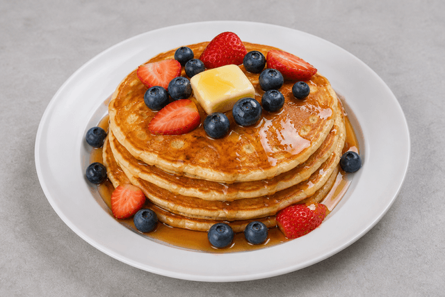 Photorealistic Pancake stack menu-main p01 food image by VDAMO