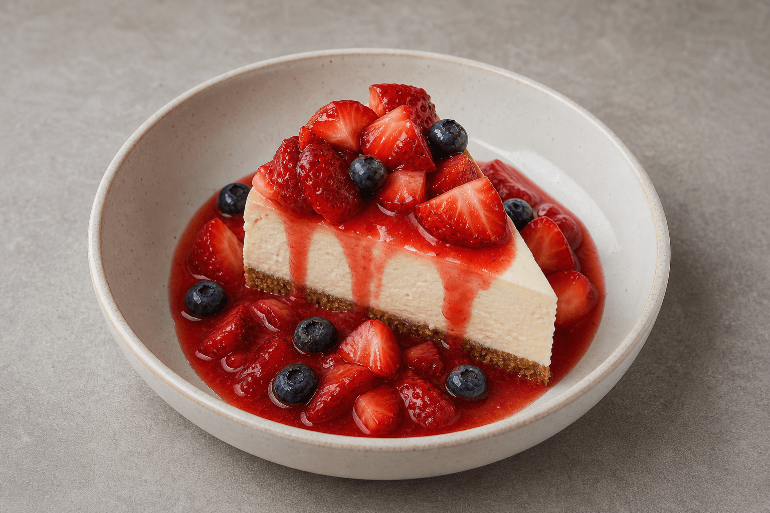Photorealistic US Fruit cheesecake slice dessert P04 food image by VDAMO