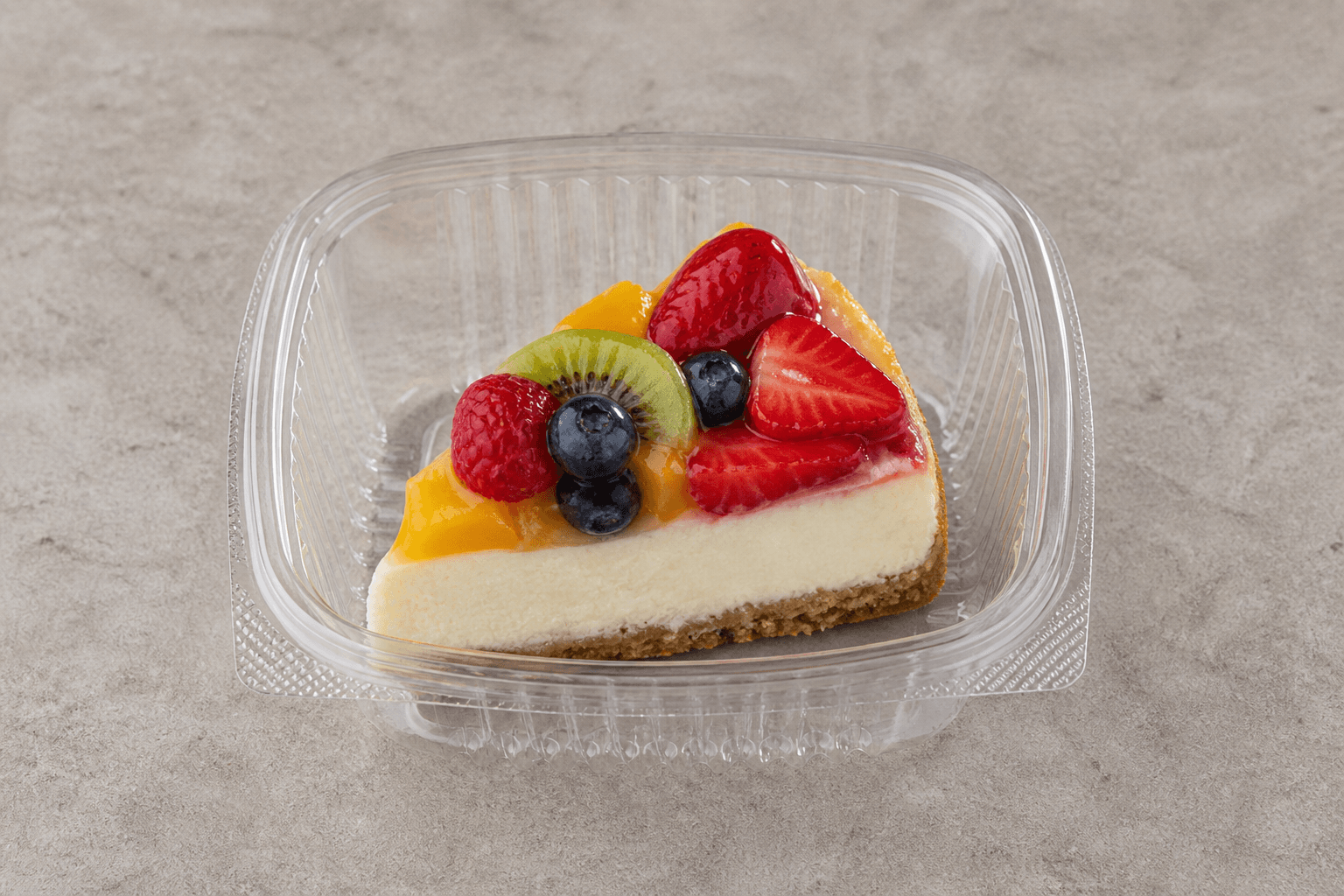 Photorealistic US Fruit cheesecake slice dessert P07 food image by VDAMO