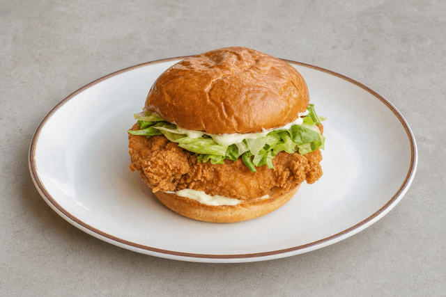 VDAMO भोजन छवि: Crispy chicken burger menu-main p03