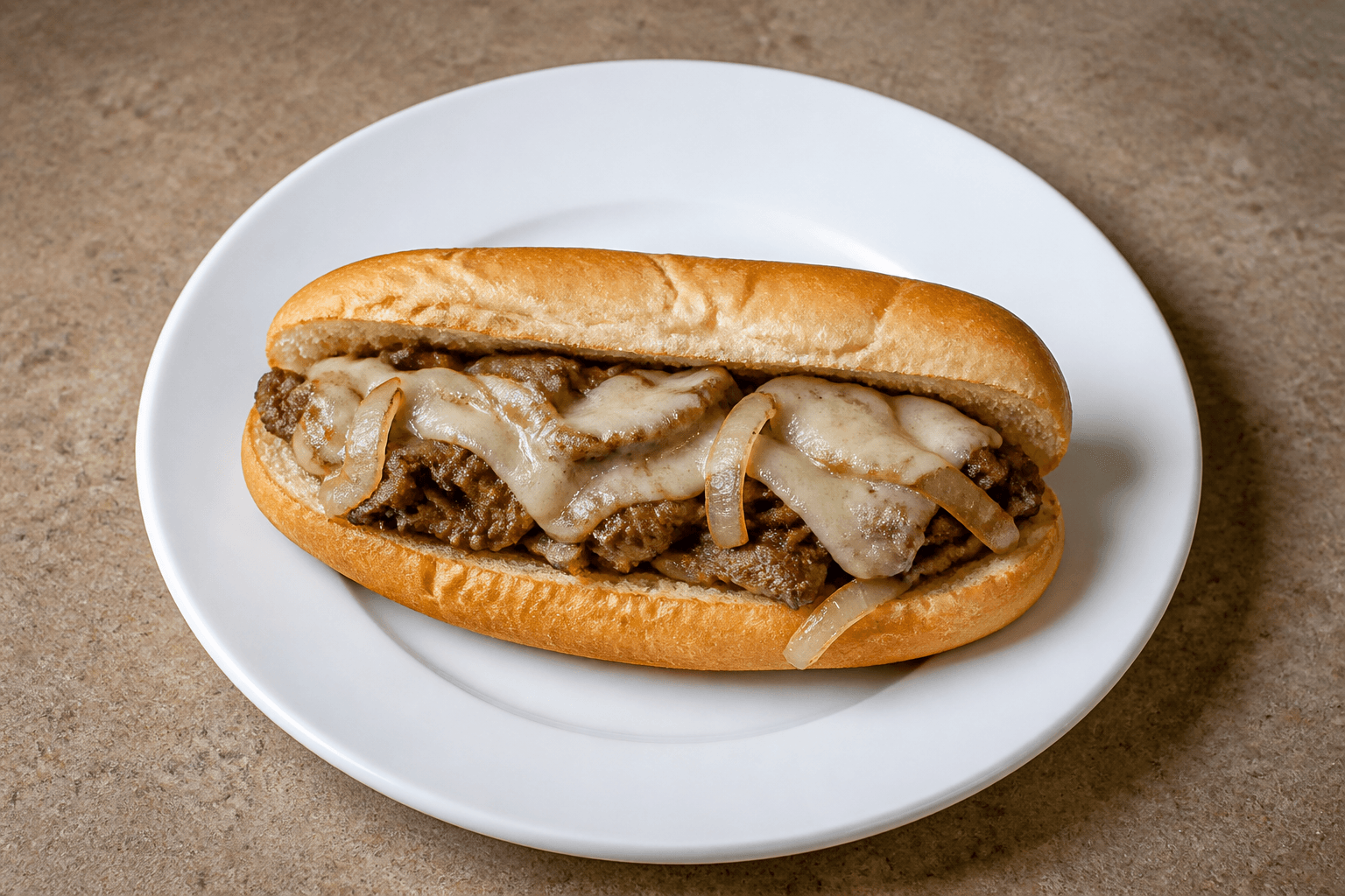 Photorealistic Philly cheesesteak menu-main p01 food image by VDAMO
