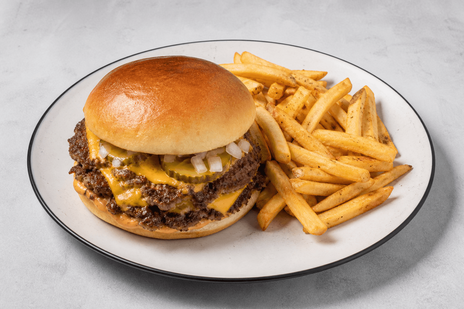 Photorealistic Smash burger menu-main p02 food image by VDAMO