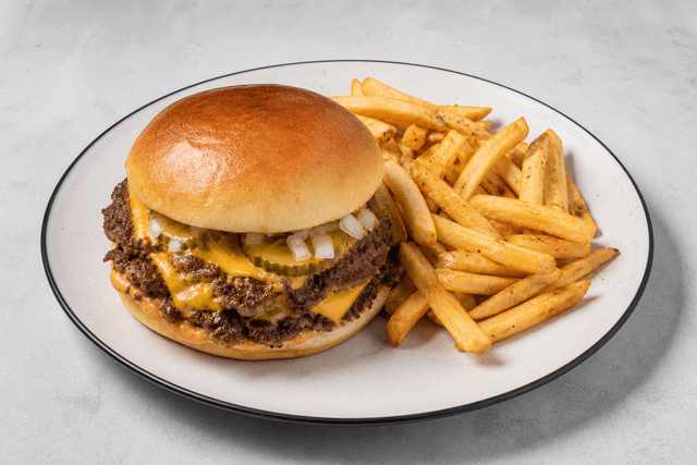 Photorealistic Smash burger menu-main p02 food image by VDAMO